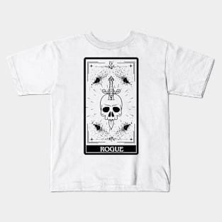 Rogue Tarot Card D&D Nat 20 Dungeons & Dragons T-Shirt Black Kids T-Shirt